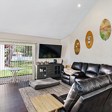 Our Story | real recovery about our story clean modern sober living apartment living room