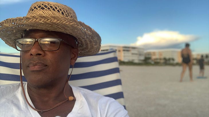 | Terryle h on the beach enjoying sobriety